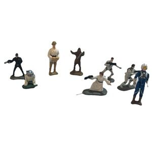 1996 VTG star wars Lot Micro Machines Star Wars Figures rare Leah Luke R2d2 Han